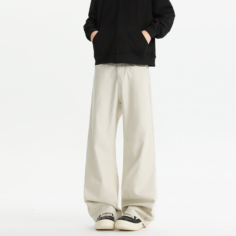 Herren weite, hochtaillierte Baumwollhose mit relaxed Fit Echo Archiv