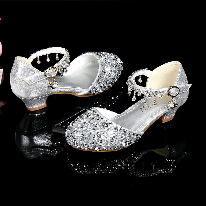 Damen Glitzernde Festtagschuhe mit niedrigem Absatz Echo Archiv