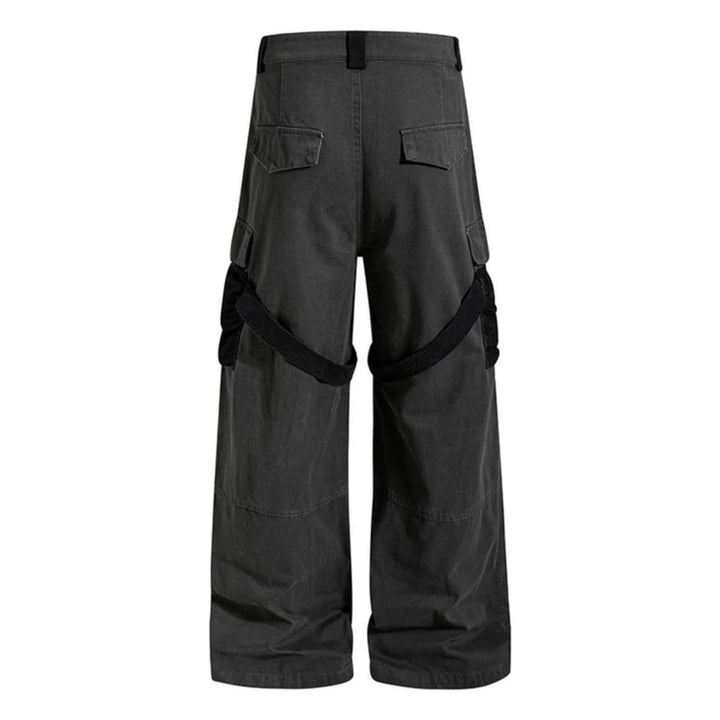 Damen Weite Cargo‑Palazzo‑Hose mit Utility‑Taschen und Mesh‑Einsätzen Echoarchiv