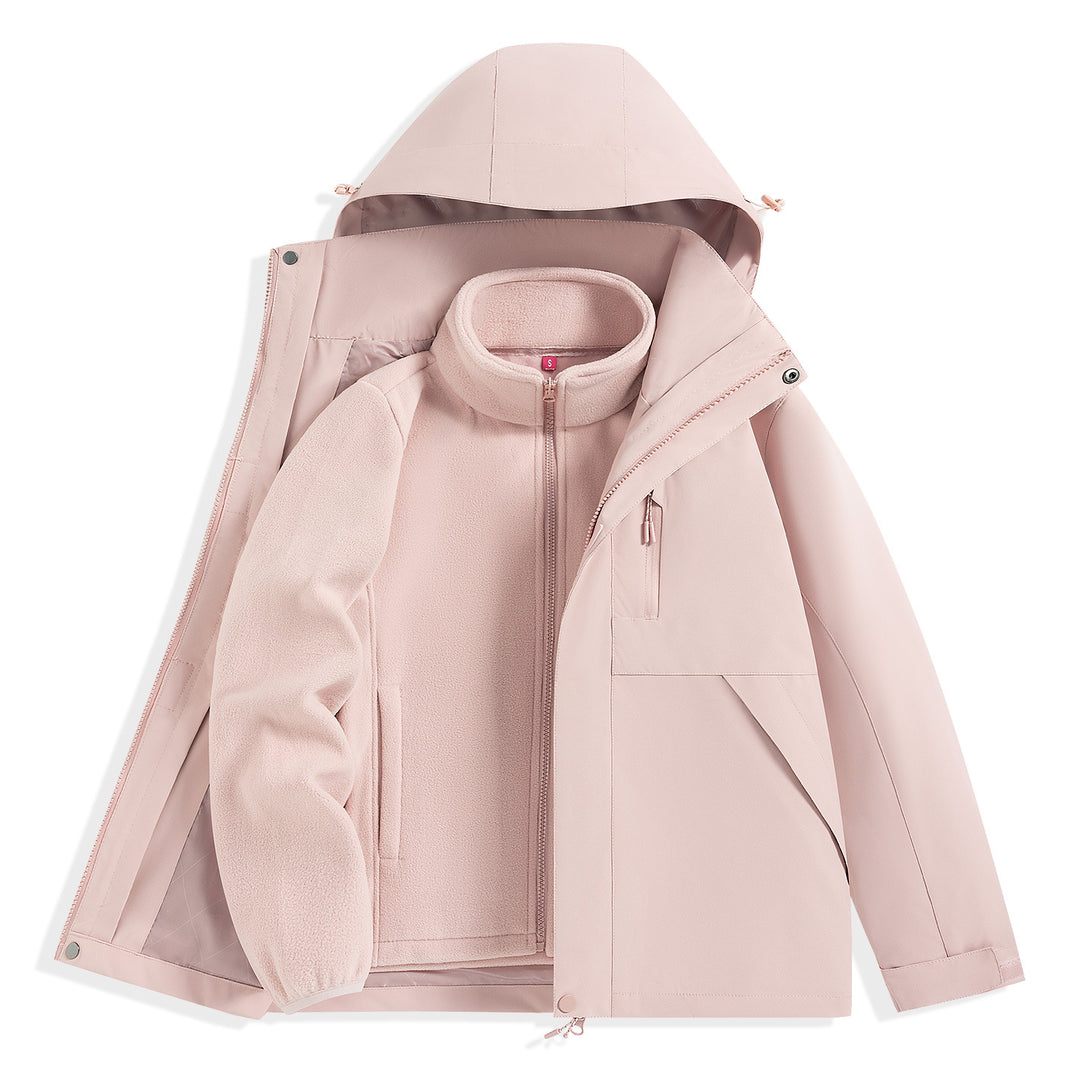 Herren zweilagiger Outdoorparka mit herausnehmbarer Fleece-Innenjacke und Kapuze Echo Archiv