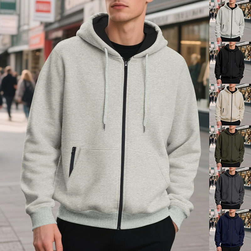 Herren Zip-Hoodie mit praktischen Taschen und atmungsaktiver Fleece-Innenausstattung Echoarchiv