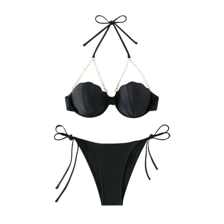Damen Eleganter Push-Up-Bikini mit Perlenakzenten Echo Archiv
