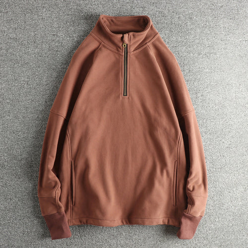 Herren Fleecejacke mit halbem Reißverschluss und seitlichen Eingrifftaschen Echoarchiv