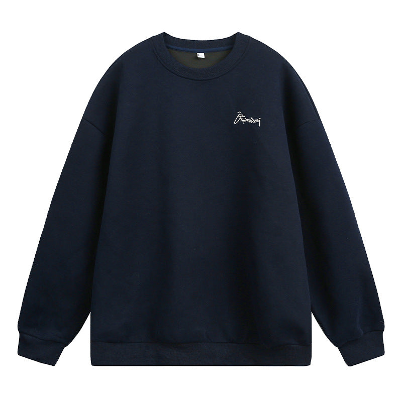 Unisex Minimalistisches Boxy-Sweatshirt mit kleinem Script-Logo und Fleece-Innenfutter Echo Archiv