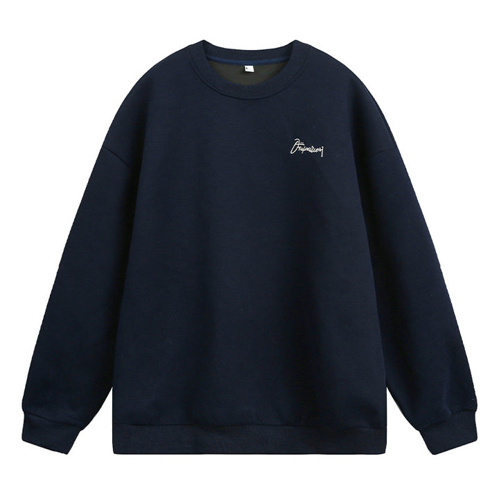 Unisex Oversize Sweatshirt mit Rundhalsausschnitt und dezenter Script-Stickerei Echo Archiv