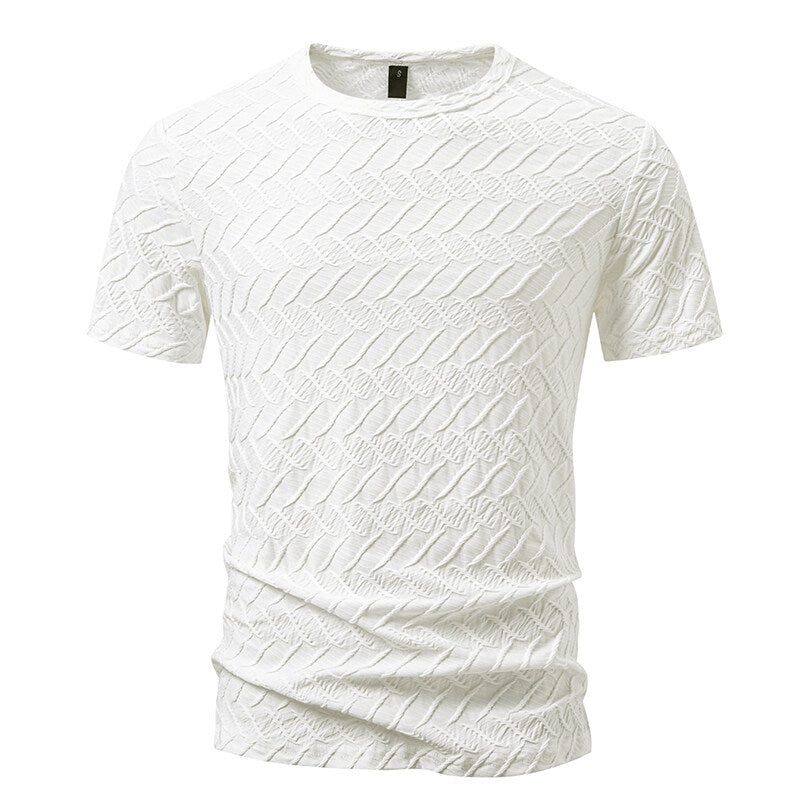 Herren Strukturiertes Kurzarmshirt mit modernem Design Echoarchiv