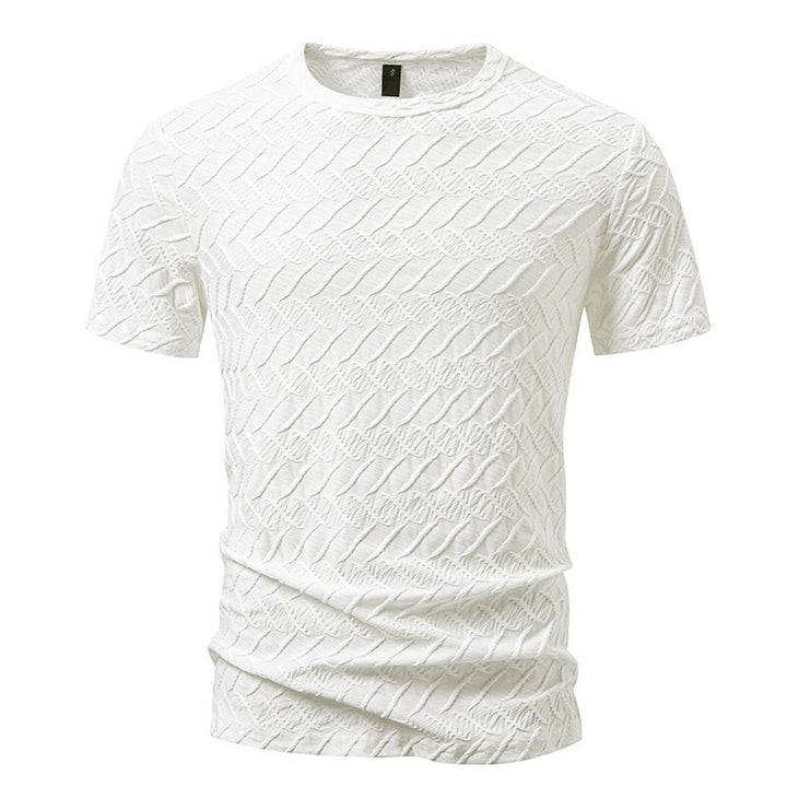 Herren Strukturiertes Kurzarmshirt mit modernem Design Echoarchiv