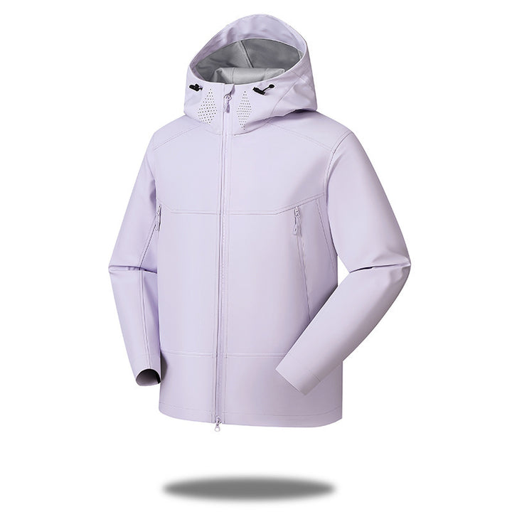 Damen Wasserdichte Softshell-Outdoorjacke mit minimalistischer Silhouette und Belüftungsperforation am Kragen Echo Archiv