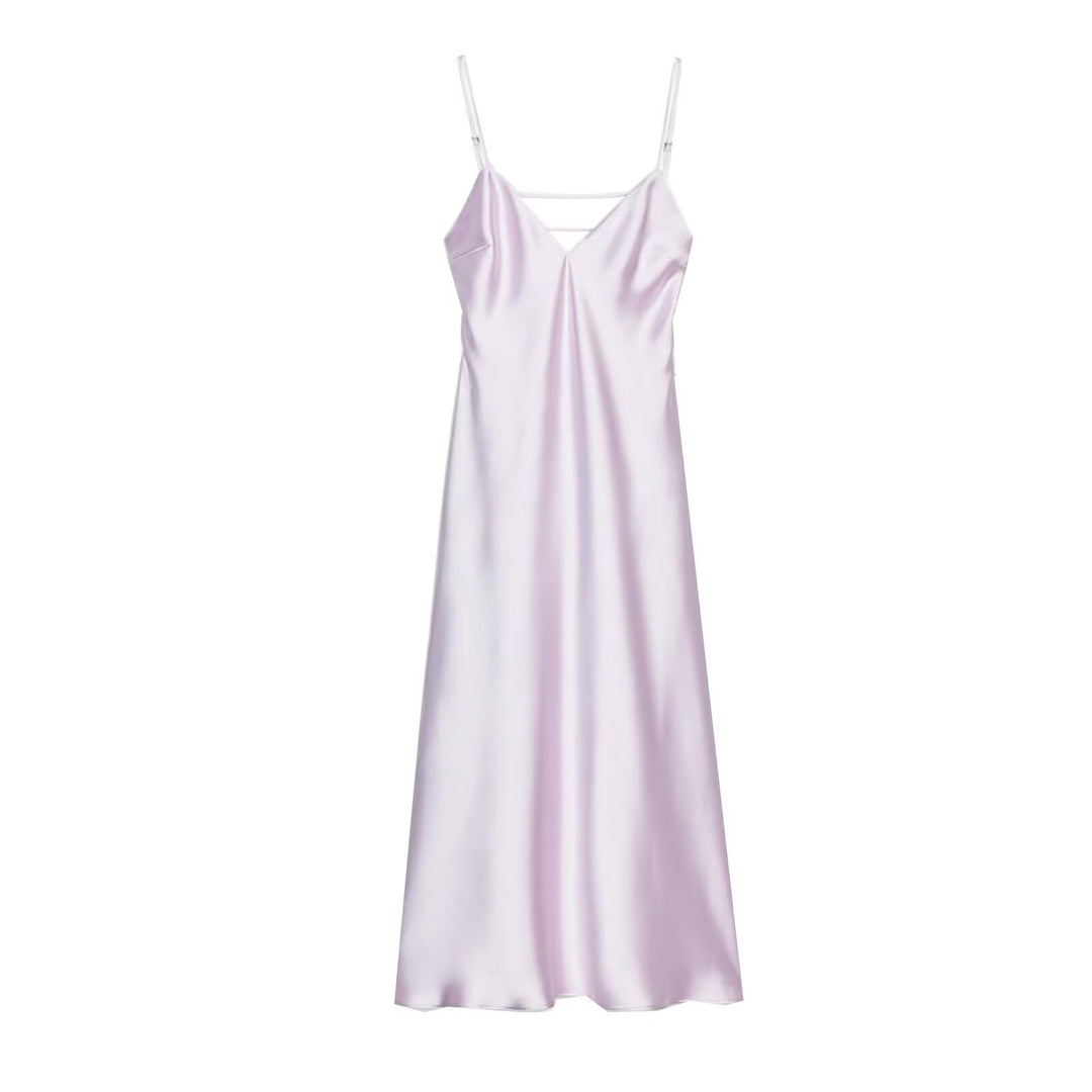 Damen Sommerliches Spaghettiträgerkleid mit schmeichelndem Schnitt und fließendem Stoff Echo Archiv
