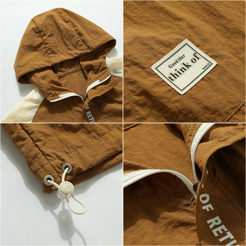 Herren Leichte Windbreaker-Jacke Echo Archiv