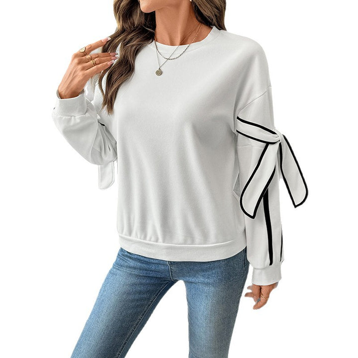Damen Modischer Sweatshirt mit Schleifendetails Echo Archiv