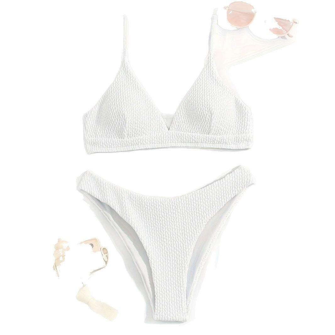 Damen Triangle-Bikini mit Struktur und schmalen Trägern Echo Archiv