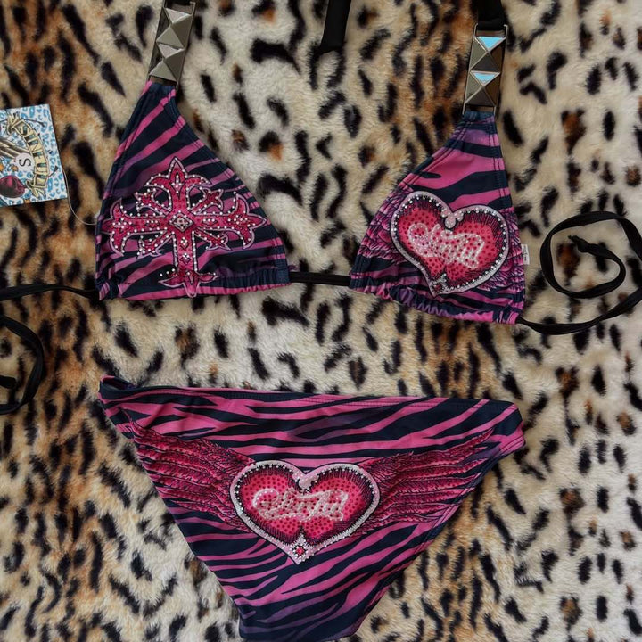 Damen Triangel-Bikini mit Verzierungen Echo Archiv