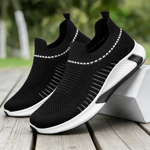 Unisex nan nahtloser Strick-Slip-On Laufschuh mit sockenähnlichem Schaft und hexagonaler Dämpfungssohle Echo Archiv