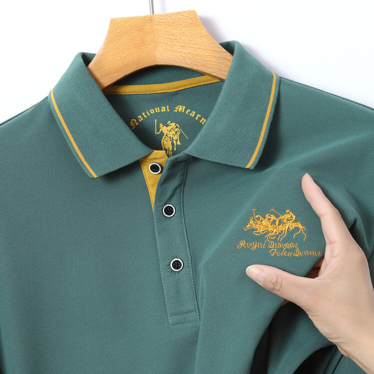 Herren Sportliches Poloshirt mit strukturiertem Kragen und atmungsaktiven Eigenschaften Echoarchiv