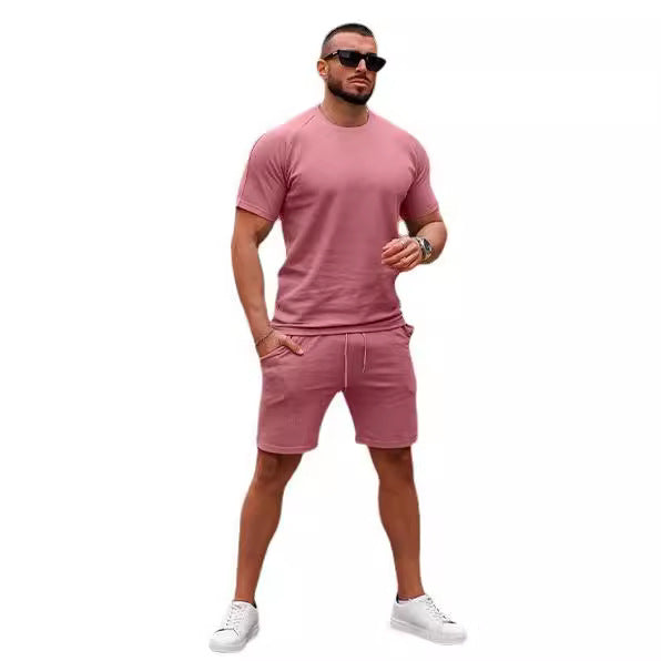 Herren Sportliches Kurzarmset mit bequemen Shorts Echoarchiv