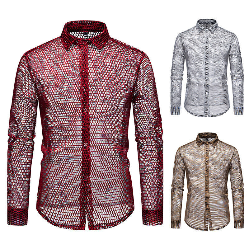 Herren Mesh-Hemd aus hochwertigem Material mit innovativem Design Echoarchiv