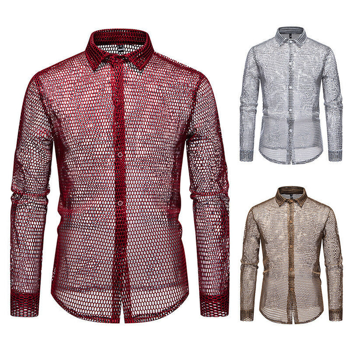 Herren Mesh-Hemd aus hochwertigem Material mit innovativem Design Echoarchiv