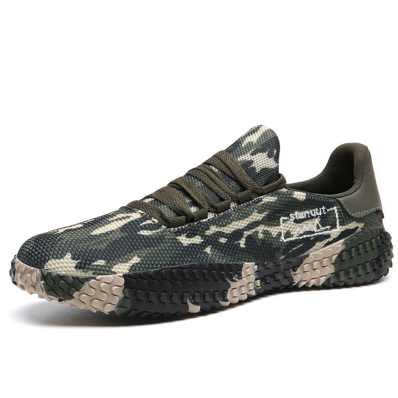 Herren Camouflage Strick-Sneaker mit griffiger Wabenprofilsohle und gepolstertem Knöchelkragen Echo Archiv