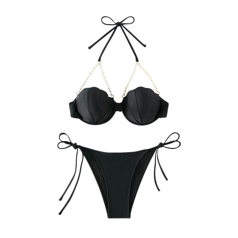 Damen Bikini mit schimmernden Muschel-Details und verstellbaren Trägern Echo Archiv