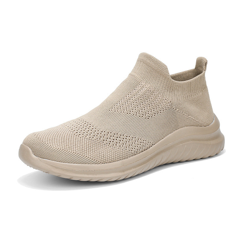 Unisex nan atmungsaktiver Strickslipper Sockenschuh mit elastischem Schaft und stoßdämpfender Sohle Echo Archiv