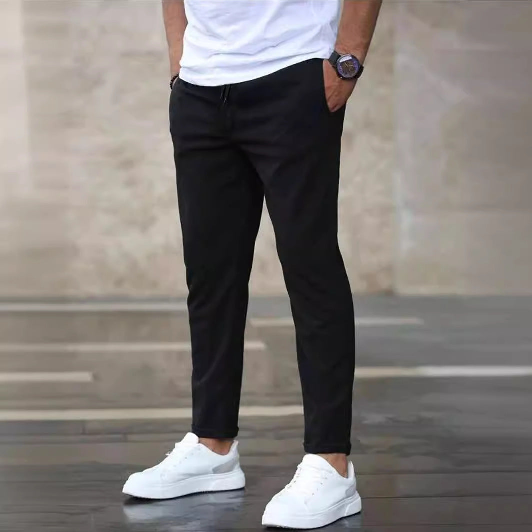 Herren lässige Freizeithose mit elastischem Bund und praktischen Taschen Echoarchiv