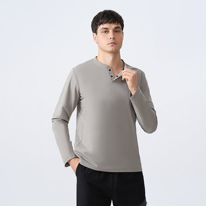 Herren Funktionales Langarmshirt mit Stehkragen Echoarchiv