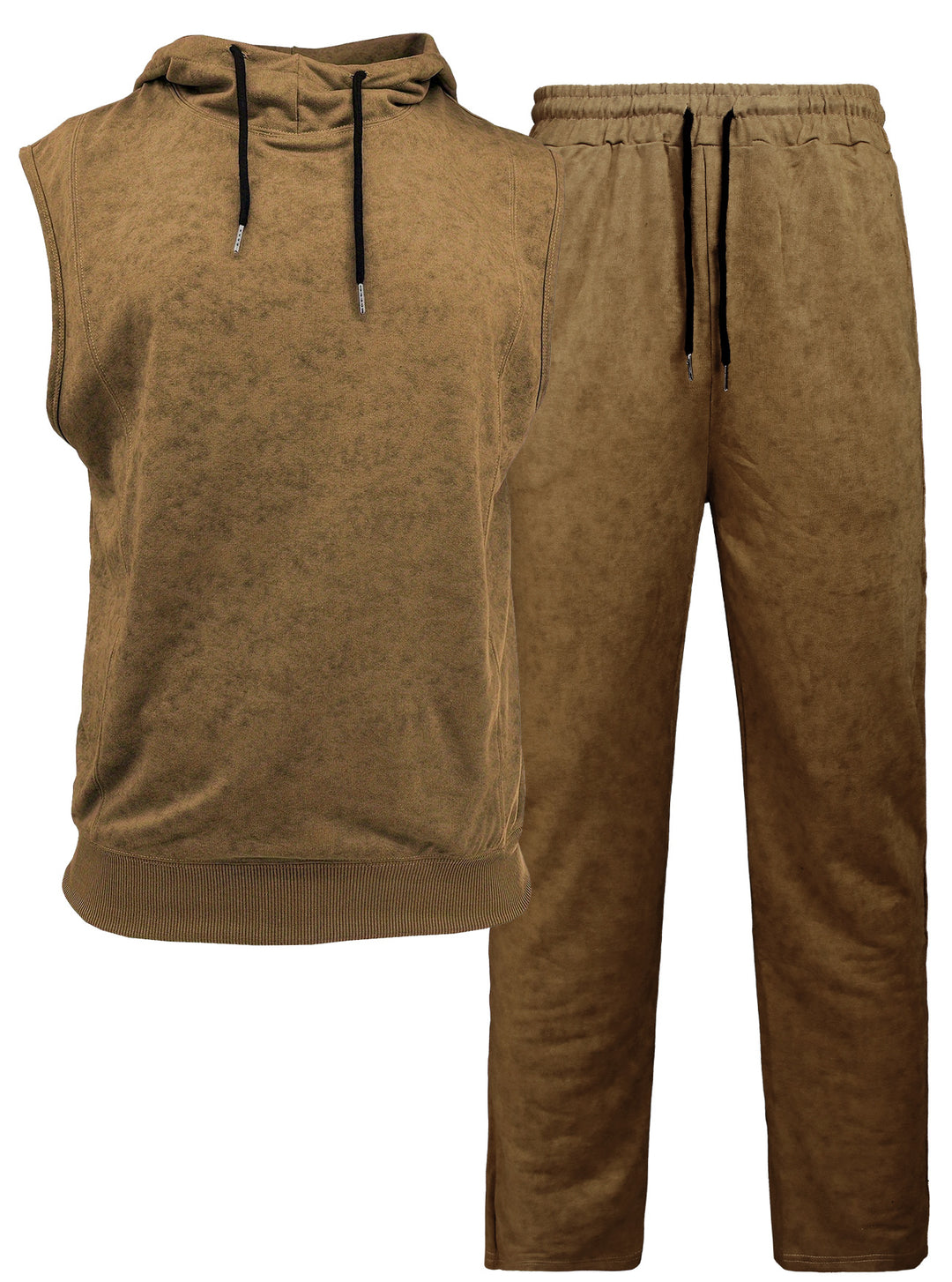 Herren sportliches Hoodie-Set mit ärmellosem Oberteil und bequemer Jogginghose Echoarchiv