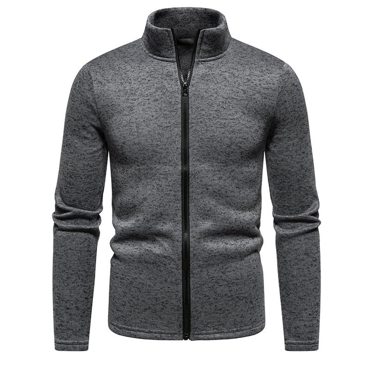 Herren Fleecejacke mit Stehkragen und durchgehendem Reißverschluss Echoarchiv