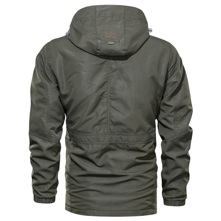 Herren Multifunktionaler Canvas-Fieldparka mit Kordelzug, Utility-Taschen und Kapuze Echo Archiv