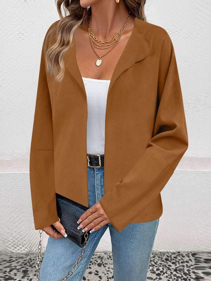 Damen Leichter Oversize-Mantelblazer mit offenem Schnitt und weiten Ärmeln Echoarchiv