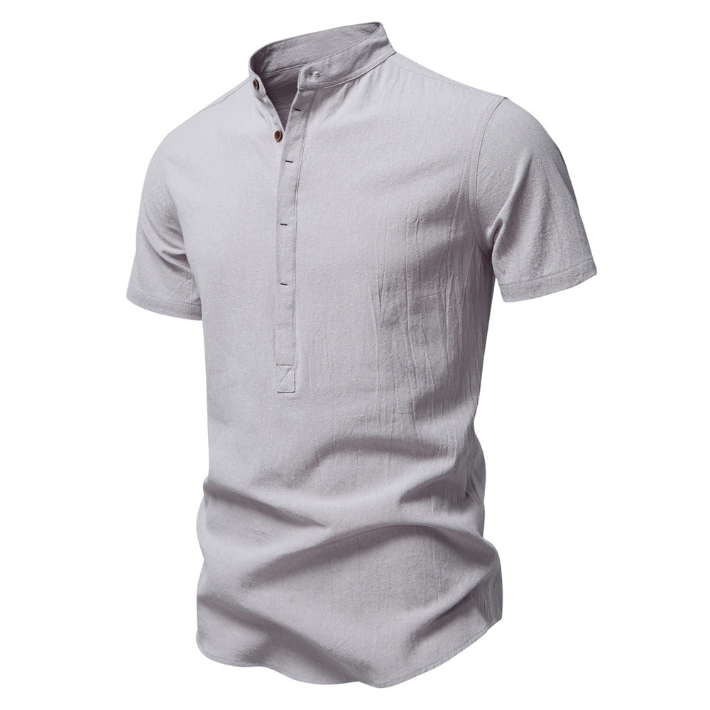 Herren Kurzarm Henley-Shirt mit praktischer Knopfleiste und modernem Design Echoarchiv