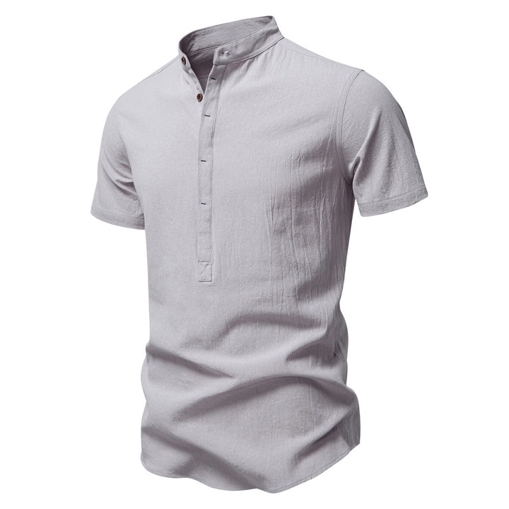 Herren Kurzarm Henley-Shirt mit praktischer Knopfleiste und modernem Design Echoarchiv