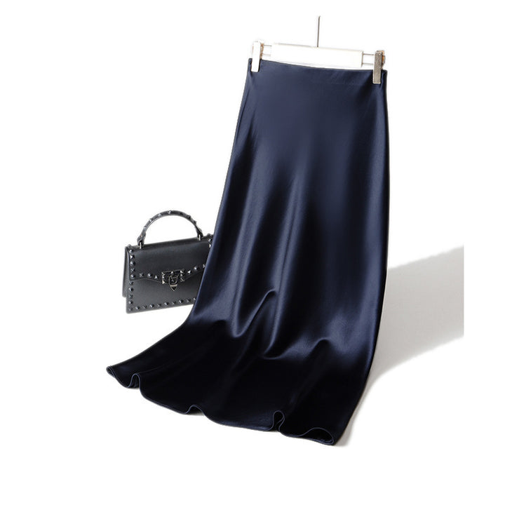 Damen Langer Satin-Maxirock im Bias-Cut mit taillenhoher Passform und fließender A‑Linie Echo Archiv