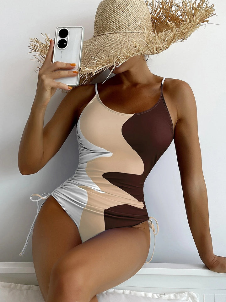 Damen Einteiler-Badeanzug mit verspielten Cut-Outs und floralem Design Echo Archiv
