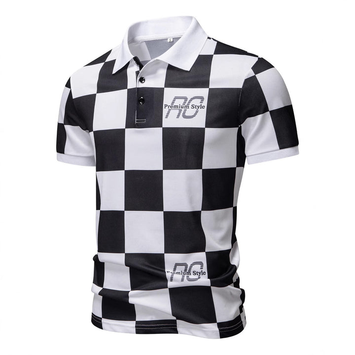 Herren Polo-Shirt mit kariertem Muster und modernem Kragen Echoarchiv