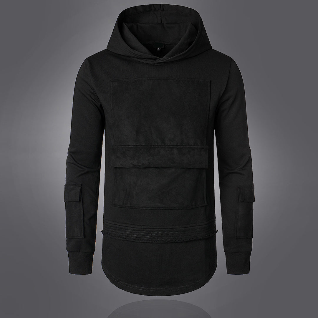 Herren modischer Hoodie mit integrierten Taschen und einzigartigem Design Echoarchiv