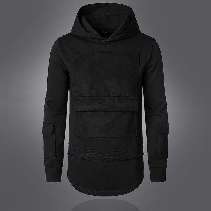 Herren modischer Hoodie mit integrierten Taschen und einzigartigem Design Echoarchiv