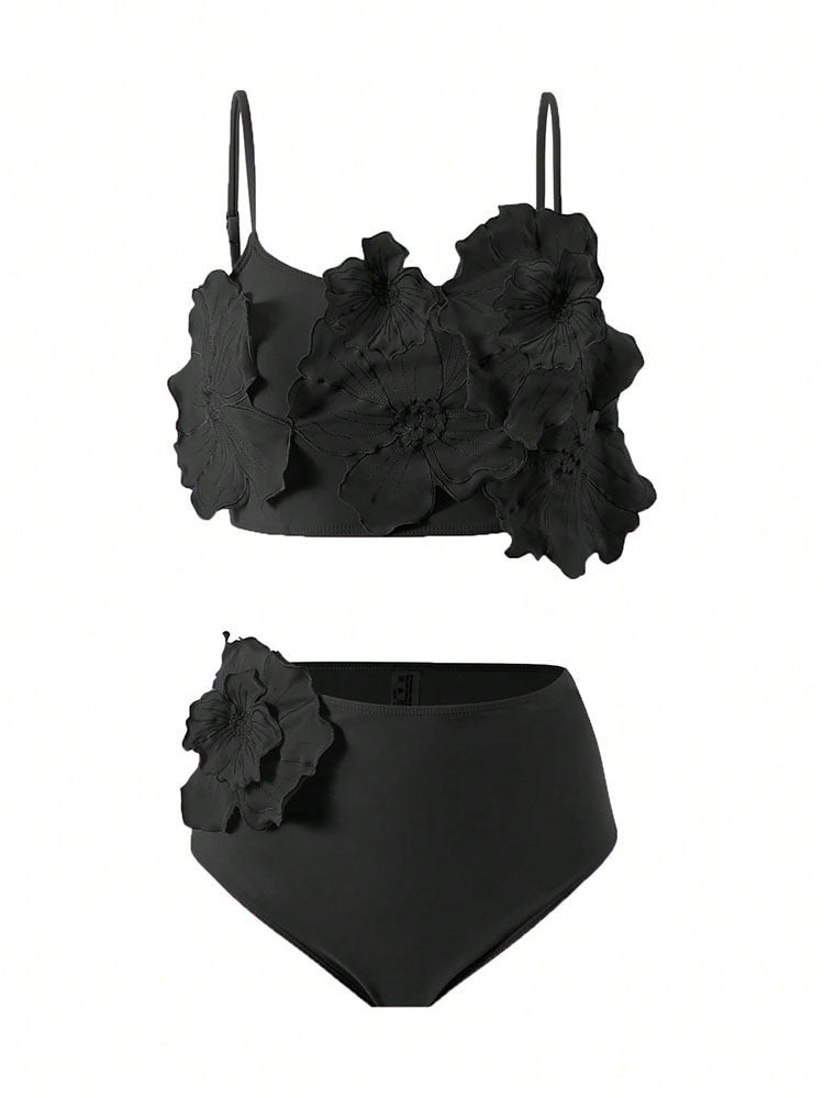Damen Floral Bikini mit voluminösem Blüten-Design Echo Archiv