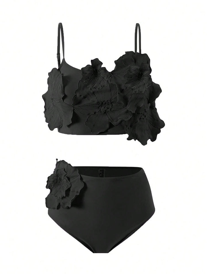 Damen Floral Bikini mit voluminösem Blüten-Design Echo Archiv