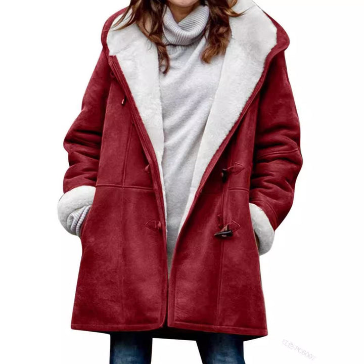 Damen Teddygefütterter Dufflecoat mit Kapuze, Kunstfell-Innenfutter und Knebelverschlüssen Echo Archiv