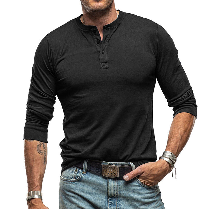 Herren Henley-Shirt mit Knopfleiste Echoarchiv