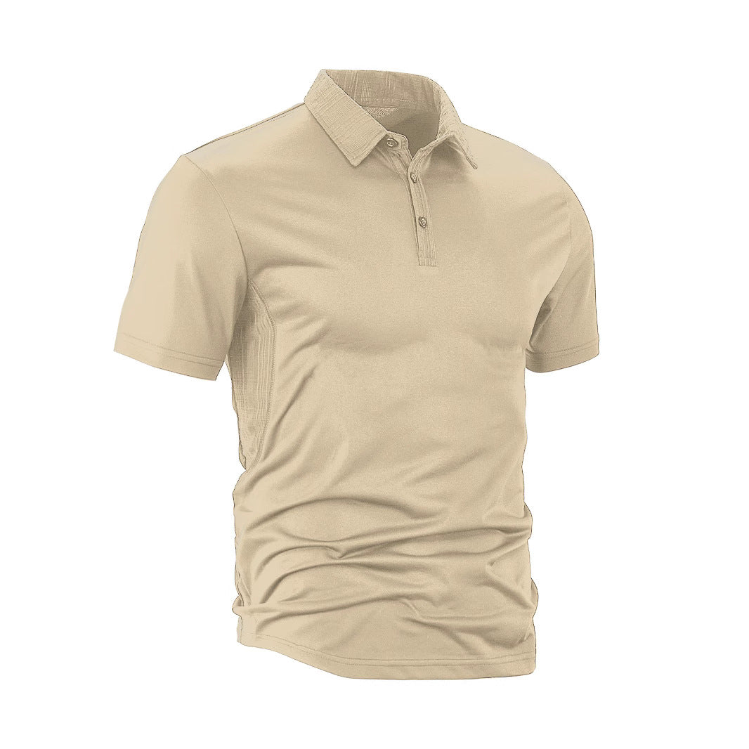 Herren sportliches Poloshirt mit strukturierten Akzenten Echoarchiv