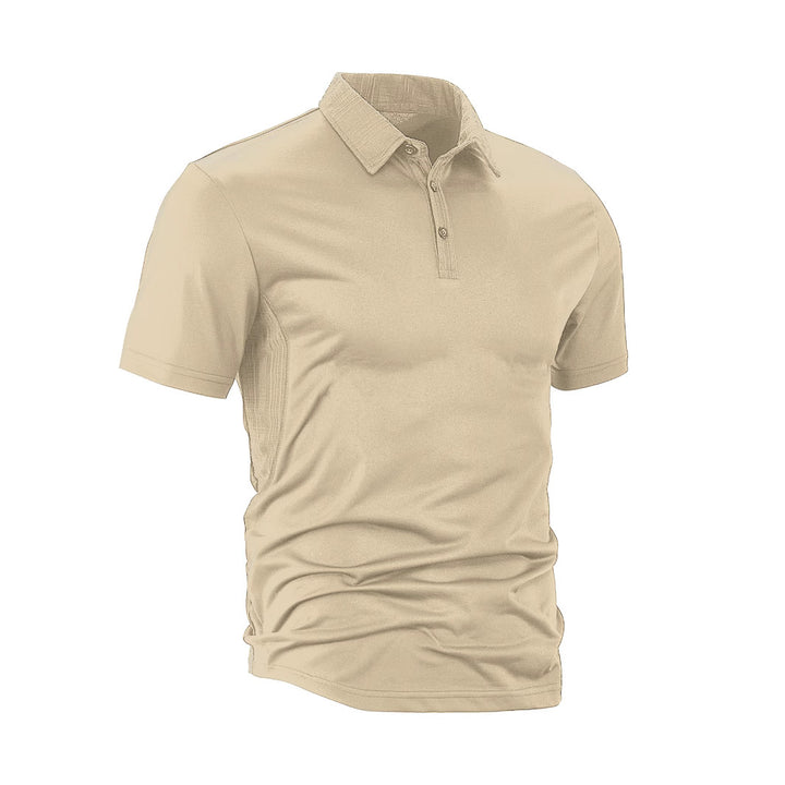 Herren sportliches Poloshirt mit strukturierten Akzenten Echoarchiv