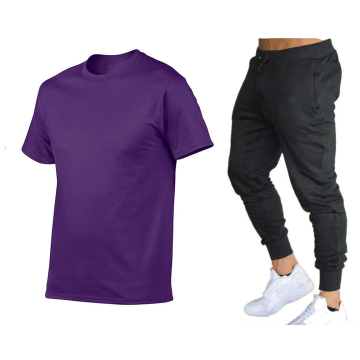 Herren sportliches T-Shirt und Jogginghose-Set mit funktionellem Design Echoarchiv