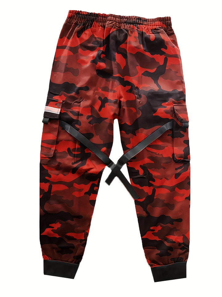 Herren Utility‑Cargo‑Jogginghose mit elastischem Bund, verstellbaren Beinriemen & Multifachtaschen Echo Archiv