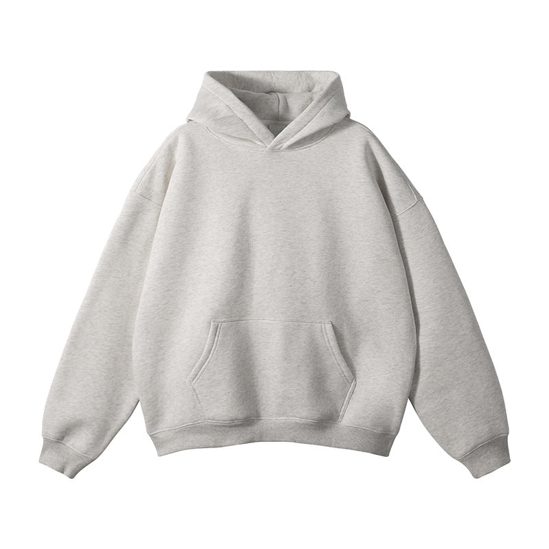 Unisex Schlichter Oversize-Kapuzenpullover mit Soft-Fleece-Innenseite und tiefer Raglannaht Echo Archiv