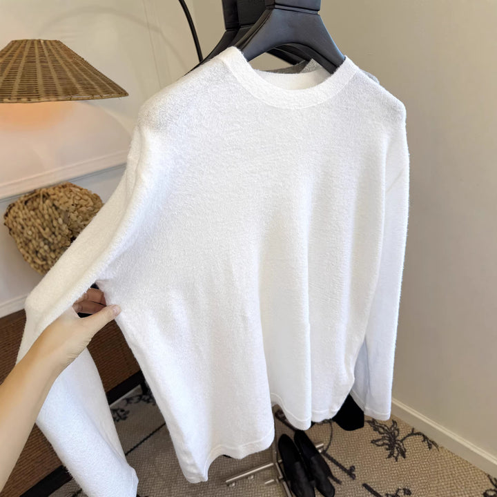Damen Bequemer Langarmpullover mit lässigem Schnitt Echoarchiv