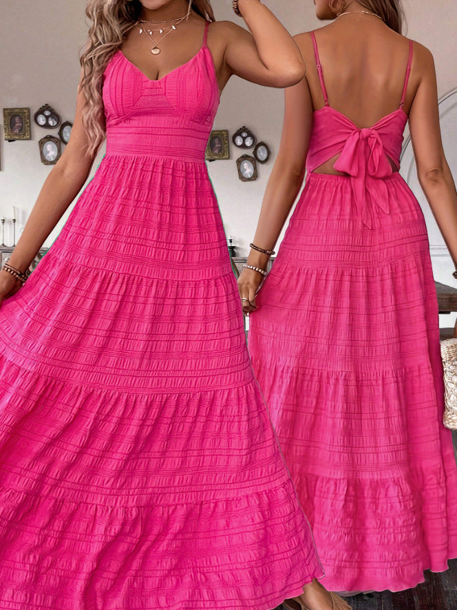 Damen Maxikleid mit schwingendem Rock und zarten Spaghettiträgern Echo Archiv