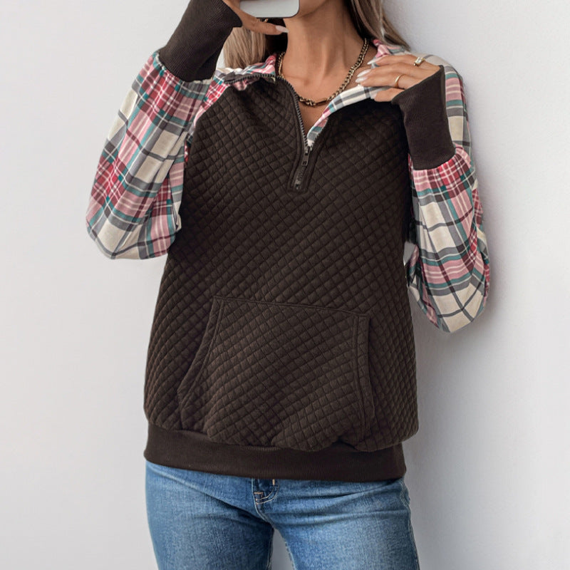 Damen Sportlicher Pullover mit Karomuster Echo Archiv
